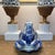 1980s Blue and White Ceramic Frog on a Lily Pad. For Sale - Image 6 of 7