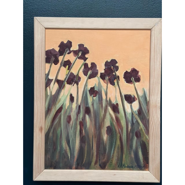 Martina Möller, Flowers, 1980s, Oil on Panel, Framed For Sale - Image 4 of 12