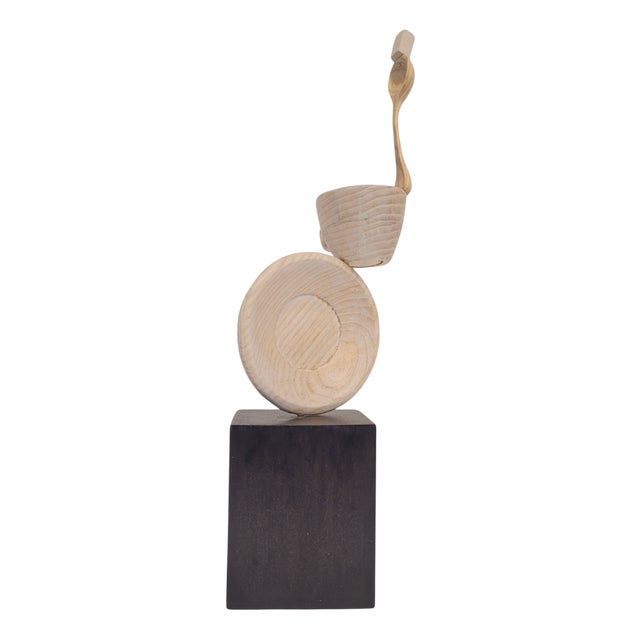 François Lacoste, Very Strong Coffee Sculpture, Carved Wood, 2000s For Sale
