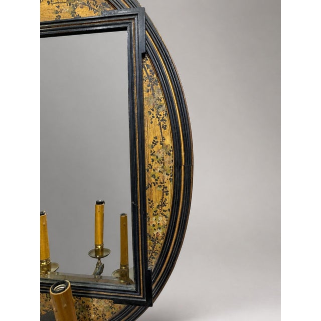 Black Lamb of Manchester Aesthetic Movement Ebonized Gilt Chinoiserie Mirrored Sconces For Sale - Image 8 of 10