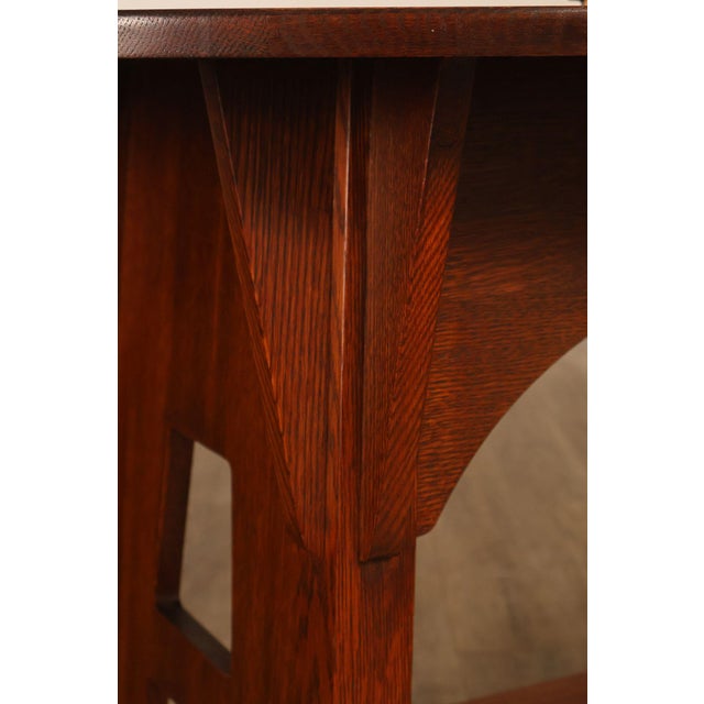 Stickley Mission Collection Oak Limbert Library Table For Sale - Image 10 of 18