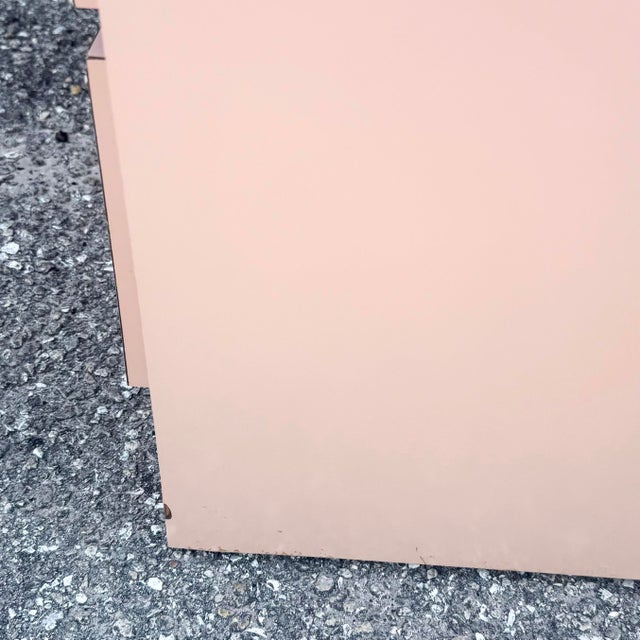 Postmodern Pink Gloss Laminate Waterfall Nightstands - A Pair For Sale - Image 12 of 12