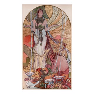 Alphonse Mucha, Incantation (aka Salammbô), Nude, 1897, Lithograph on Paper For Sale