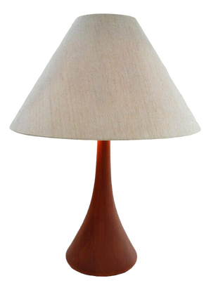Large Modern Danish Teak Table Lamp