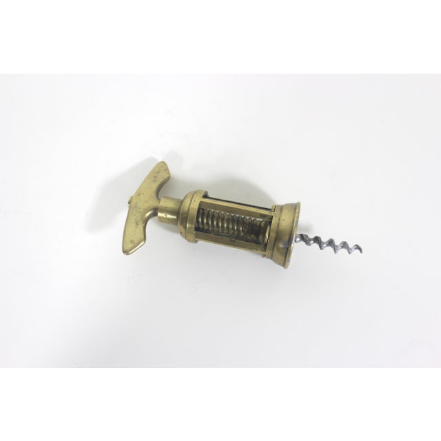 Vintage Brass Corkscrew, Wine Opener, Bar Tool, Screw Pull, Wine Key, Solid Brass, Bar Cart Styling, Gift for Him, Wine Lover For Sale - Image 11 of 11