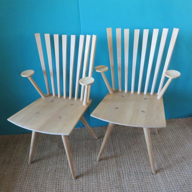 Danish Mikado Armchairs in Maple by J. Foersom and P. Hjort Lorenzen for Fredericia, Set of 2, in Very Good conditions....