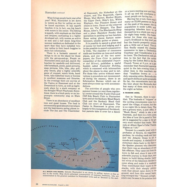 Paper Nantucket Summer Life on a Famous Island X Sports Illustrated August 4, 1958 For Sale - Image 7 of 9