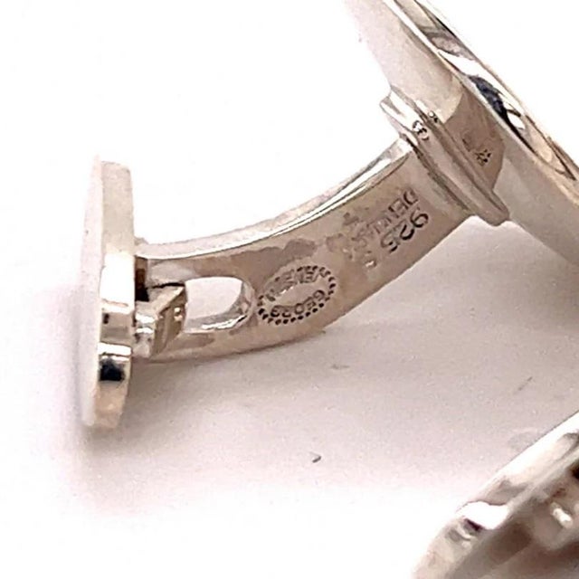 Metal 1990s Georg Jensen Estate Sterling Silver Cufflinks, 2 Pieces For Sale - Image 7 of 11