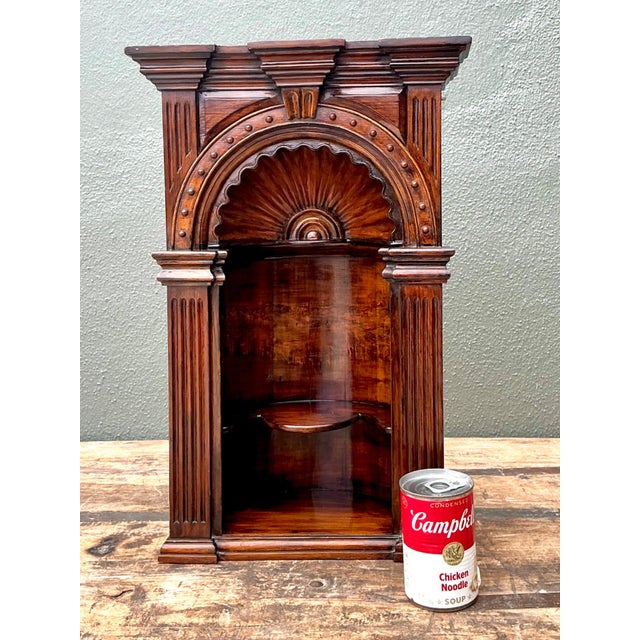 Vintage Carved Wood Architectural Niche For Sale In West Palm - Image 6 of 12