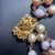 Mid-Century Modern Vintage Venetian/Murano Glass Wedding Cake Bead (Or Fiorato) Bracelet With Ornate Clasp For Sale - Image 3 of 4
