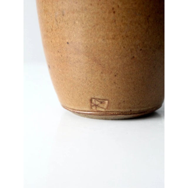 Ceramic Vintage Signed Studio Pottery Vase For Sale - Image 7 of 12