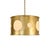 Contemporary Matthew Izzo Home Horatio Gold Leaf Drum Pendant Light With Frosted Acrylic Circles For Sale - Image 3 of 5