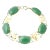 Chinese Gold Characters Aventurine Quartz Gold Bracelet For Sale