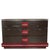 Vintage Black Wooden and Strawberry Pink Velvet Chest of Drawers from Poltrona Frau, 1970s For Sale - Image 9 of 10