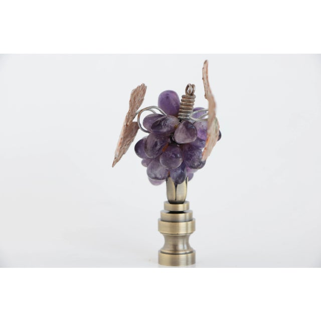 Not Yet Made - Made To Order Amethyst Grape Cluster Lamp Finial For Sale - Image 5 of 6