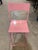 New Pink Industrial Wrought Iron Shop, Counter Stool with Metal Seat and Back For Sale - Image 12 of 18