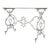 French Solid Cast Iron French Scrolling "Butterfly" Coffee Table With Marble Top For Sale