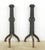 Metal Pair of Antique Arts & Crafts Wrought Iron Andirons For Sale - Image 7 of 8