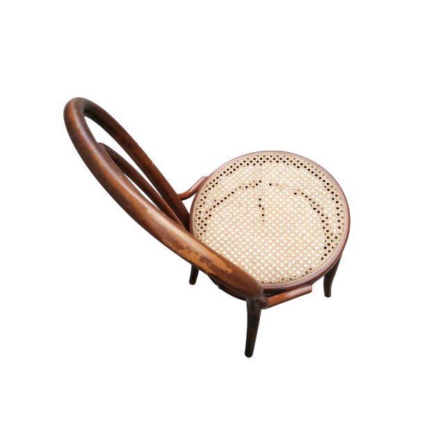 Brown Vintage Wooden Chairs with Vienna Straw Seats from Thonet, 1950s, Set of 2 For Sale - Image 8 of 11