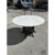 Black 1940s French Art Deco Cast Iron Base Round Carrara Marble Top Dining Table For Sale - Image 8 of 13