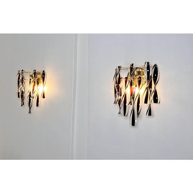 Murano Wall Sconces with Amethyst Glasses, 1990s, Set of 2 For Sale - Image 17 of 18