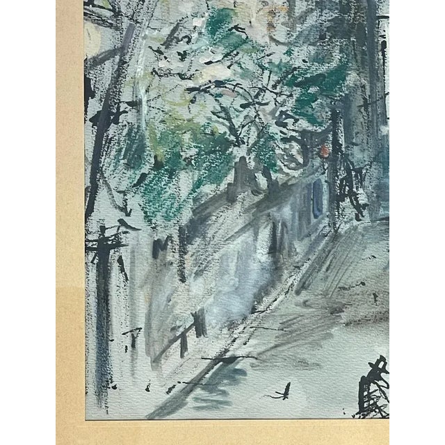 Bruno Martini, Urban Landscape, 20th Century, Watercolor Painting For Sale - Image 5 of 7