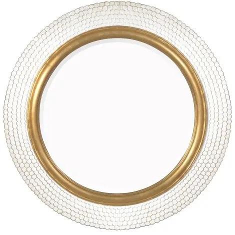 The Ringo layers a bright white gesso outer band with an inner ring of hand-applied gold rope, framing a generous round...