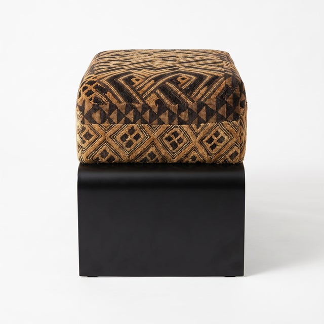 Contemporary Contemporary Outpost Original Kuba Cloth Key West Bench For Sale - Image 3 of 6