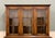 Antique English Large Bookcase Cupboard Cabinet Triple Door Glass Oak C. 1930s For Sale - Image 11 of 18