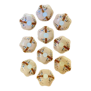 Late 19th Century Royal Austria Porcelain Dishes With Scalloped Edge—Marx & Gutherz- Set of 10