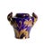 Art Nouveau Blue and Floral Planter Vase attributed to Gustave Asch, 1900s For Sale - Image 6 of 6