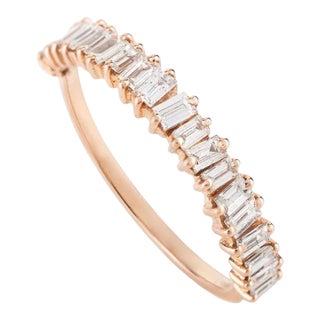 Diamond Engagement Stackable Band Ring Size 7 (All Sizes Available) For Sale