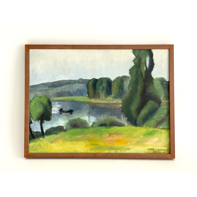 French Midcentury Impressionist Landscape Oil Painting For Sale In Los Angeles - Image 6 of 6