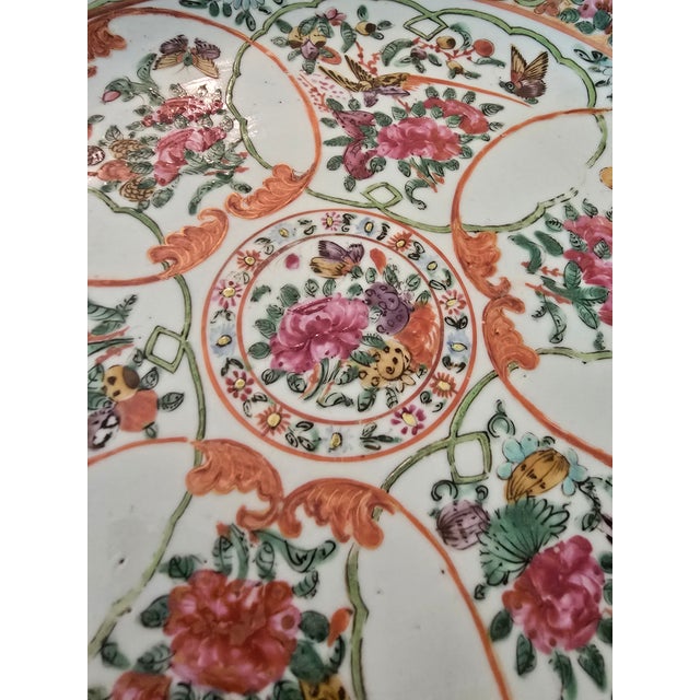 Antique Chinese Porcelain Charger 18th Century Canton For Sale - Image 9 of 9