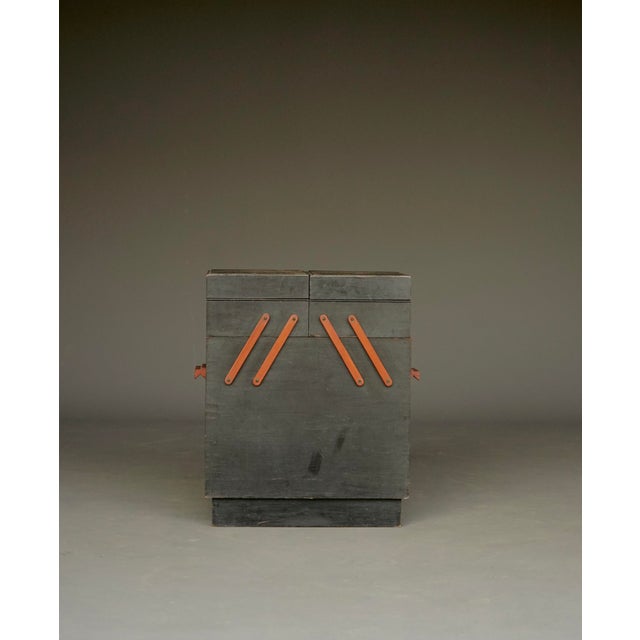 Modernist Sewing Box with Orange Details, 1930s For Sale - Image 6 of 18