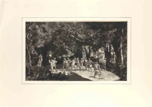 Max Klinger, Opus IV Unter den Soldaten Rad, Etching, 1881