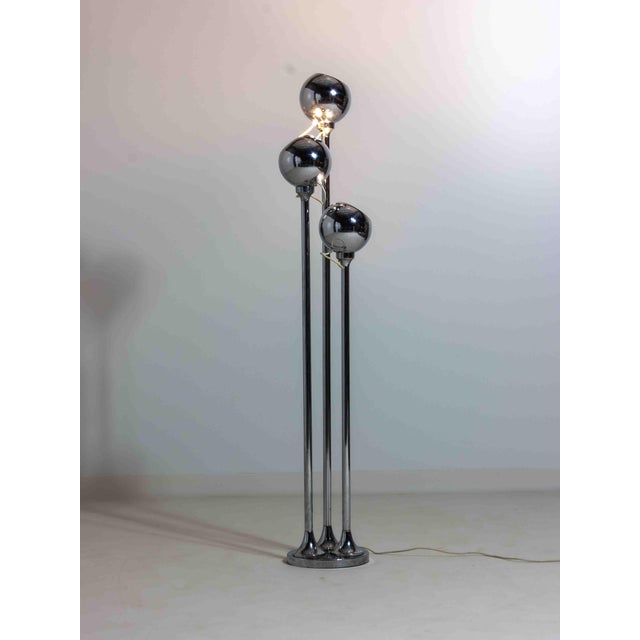 Chrome Floor Lamp with Adjustable Metal Ball-Shaped Lights, Italy, 1970s For Sale - Image 11 of 11