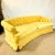 Hollywood Regency 1980s Vintage Hollywood Regency Henredon Chippendale Curved Sofa, Tufted Velvet. For Sale - Image 3 of 8