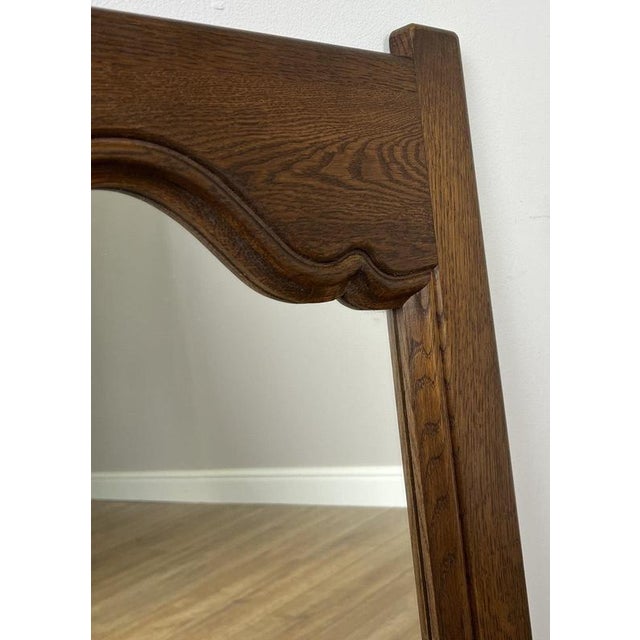 Vintage French Oak Wall Mirror For Sale - Image 5 of 9