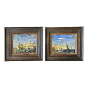 Pair of Venetian Oil Paintings