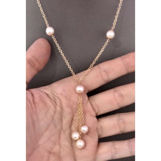 2010s Akoya Pearl Necklace 14 Karat Gold Women Certified For Sale - Image 5 of 18