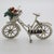 1980s Vintage Italian Handmade Silver Bicycle with Flower Basket, 1980s For Sale - Image 5 of 11