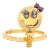 Sally Sohn Happy Face Signed Diamond Ruby Ring Size 5.25 For Sale