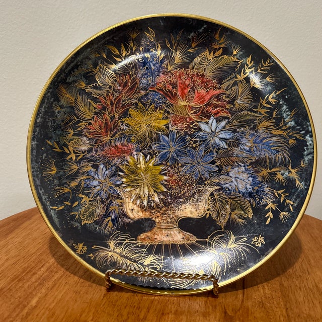 Vintage Sascha Brastoff Plate Decorated With Transfer Printed Decal Over Porcelain For Sale - Image 13 of 13