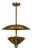 Vintage Brass Ceiling Flush Mount Light, Handmade Scalloped Flower Petal Ceiling Fixture, Antique Brass Light for Bedroom Hallway Kitchen 18x30 For Sale