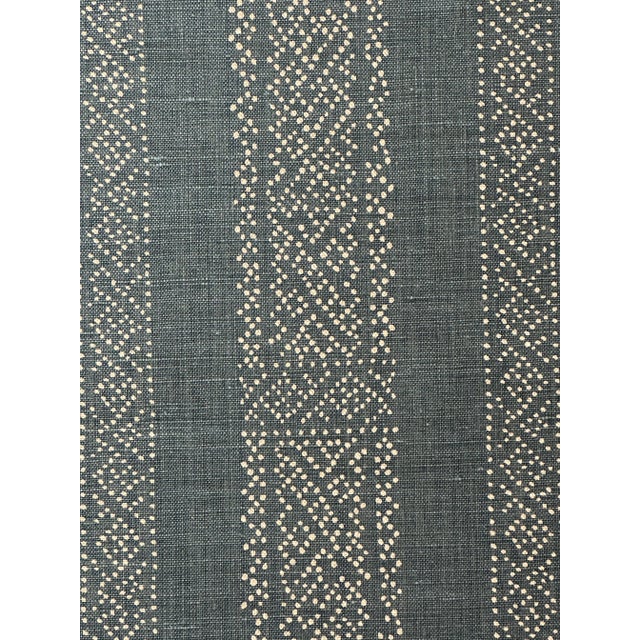 Traditional Clay McLaurin Studio Miguel Fabric in Indigo on 100% Belgian Linen 4 Yards For Sale - Image 3 of 4