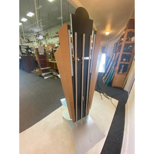 1980s Post Modern Metal, Laminate & Lucite Display Shelves - A Pair For Sale In Philadelphia - Image 6 of 11