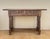 Characterful Spanish console table crafted in hardwood, featuring beautifully carved drawer fronts and elegant barley...
