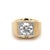 Igi Certified 3.83 Carat G/Vs1 Lab Grown Diamond 18k Gold Matte Mens Ring For Sale - Image 10 of 10