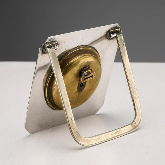 Vintage Table Clock in Sterling Silver from Tiffany & Co., 1940s For Sale - Image 5 of 9